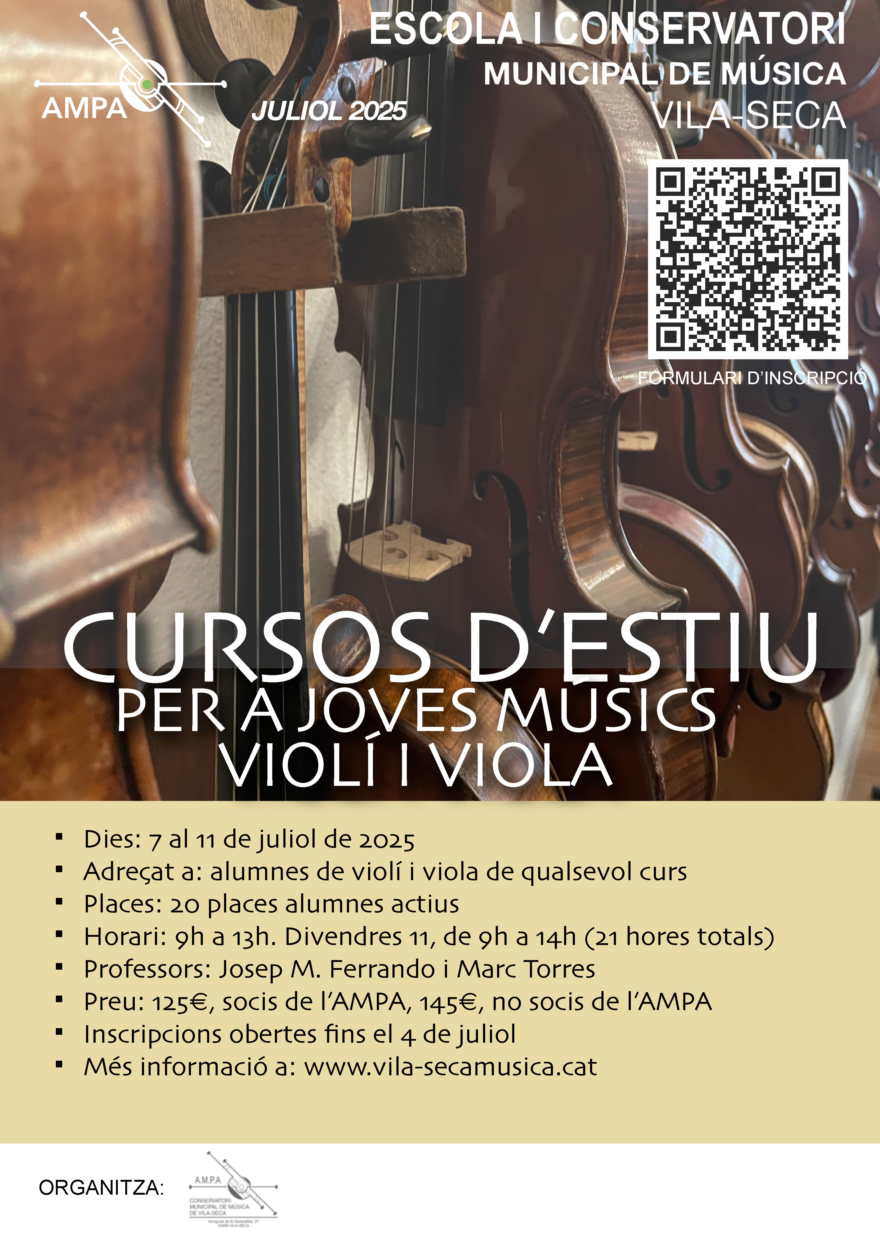 CURSOS D'ESTIU DE VIOLÍ I VIOLA 2025