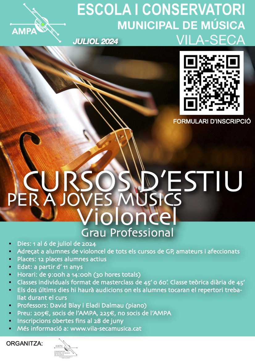 Curs d'Estiu de Violoncel alumnes de Grau Professional