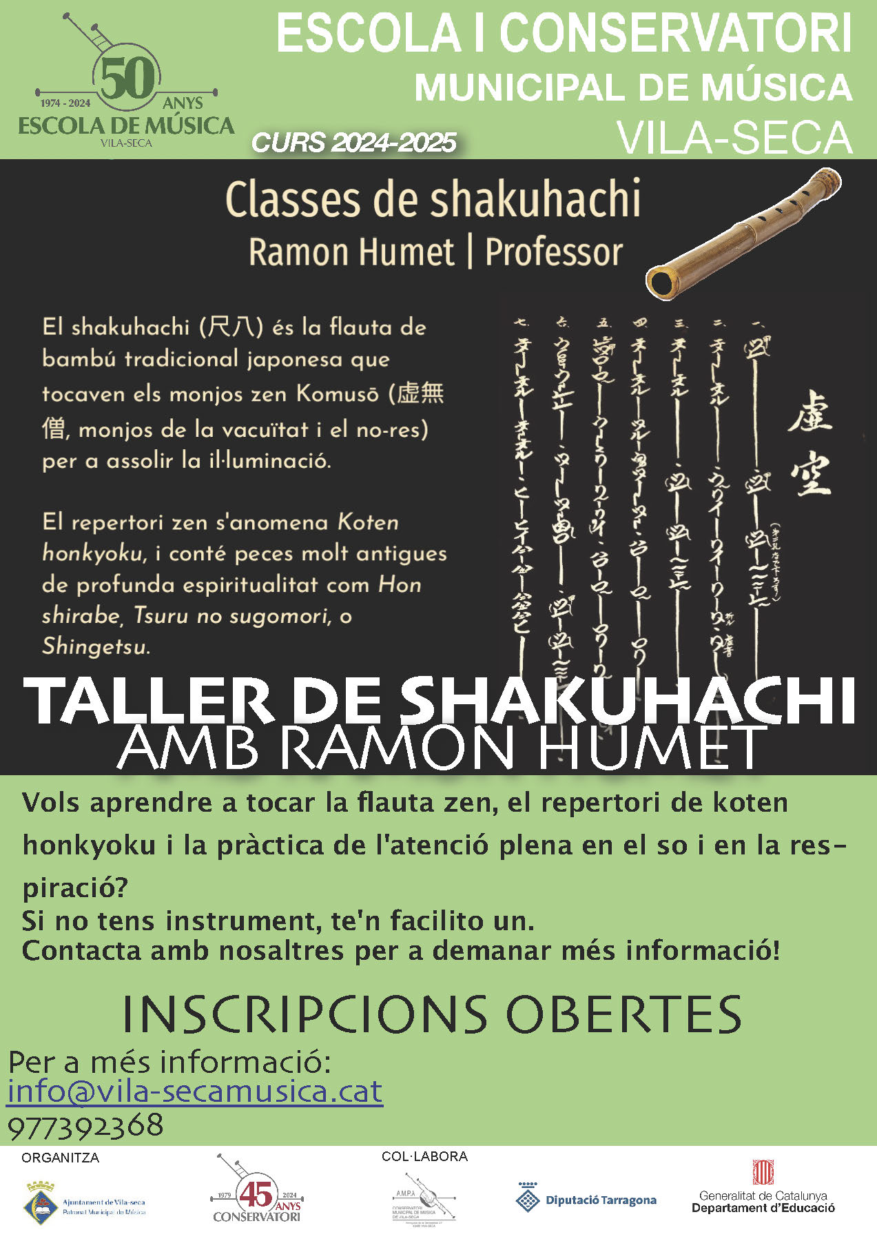 Taller de Shakuhachi amb Ramon Humet