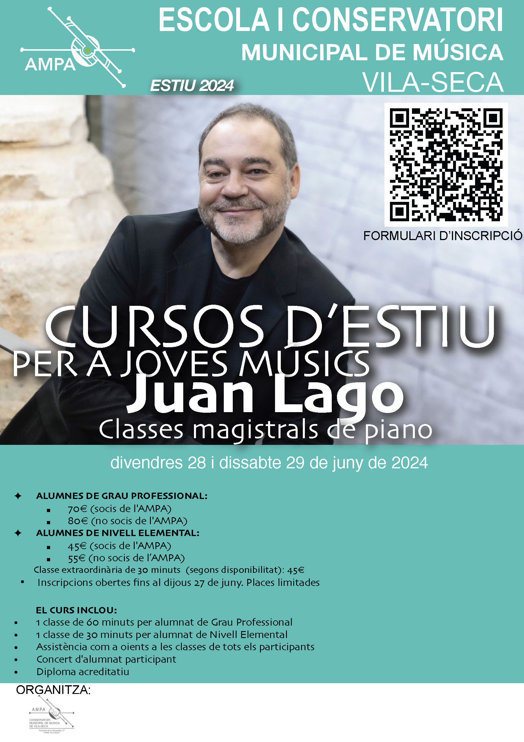 Curs d'estiu de Piano amb Juan Lago